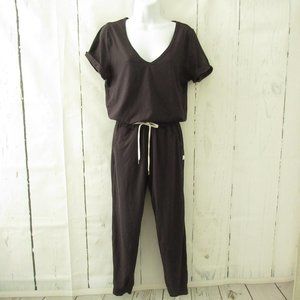 Vuori Jumpsuit S Small Black All Day Jogger Pants V Neck Athleisure Short Sleeve